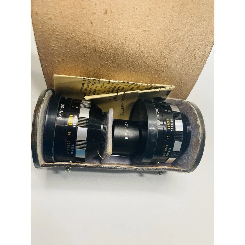 Bencor Case, Lens Auxiliary Wide Angle Lens and Telephoto Lens MADE IN JAPAN